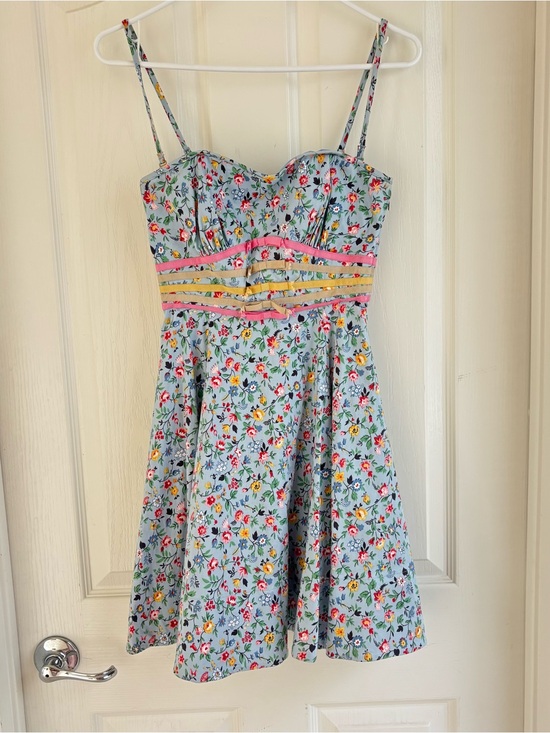 Betsey Johnson Dresses & Skirts - Vintage Betsey Johnson Garden Delight Blue Floral Dress